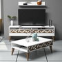Hanah Home Conjunto de muebles de salón Line - White